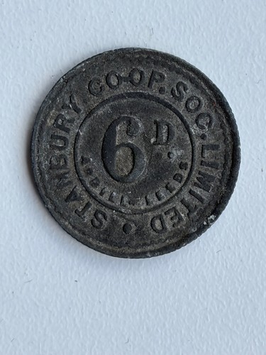 Stanbury 6d token - co-op,