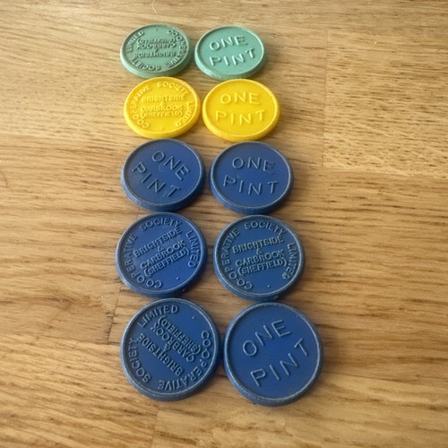 Job lot vintage milk tokens - vintage,