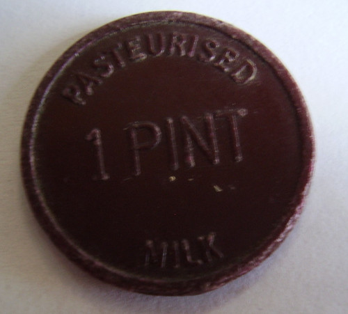 Vintage milk token pint - vintage,