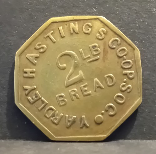 Old used 2lb bread token - used,