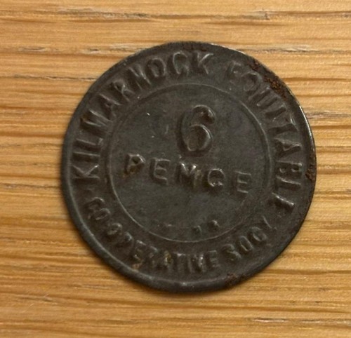 Kilmarnock token 6 pence - co,